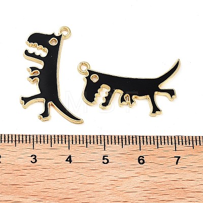 Rack Plating Alloy Enamel Pendants FIND-Q099-01G-1