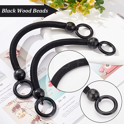 Wooden Bead Bag Handles FIND-WH0111-201-1