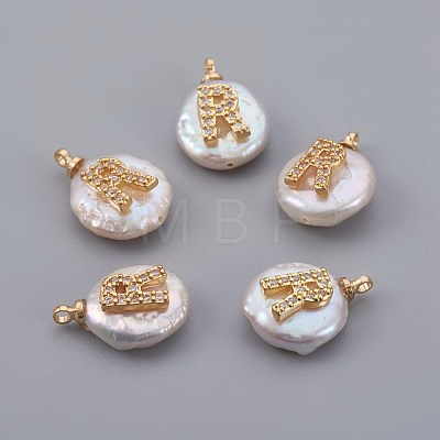 Natural Cultured Freshwater Pearl Pendants PEAR-F008-30G-R-1