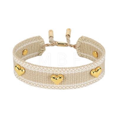 Adjustable Polyester & Alloy Slider Bracelets FS-WG54A06-04-1