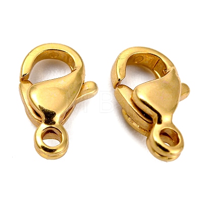 Polished 316 Surgical Stainless Steel Lobster Claw Clasps X-STAS-R072-11A-G-1