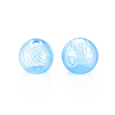 Transparent Handmade Blown Glass Globe Beads GLAA-T012-40C-05-1