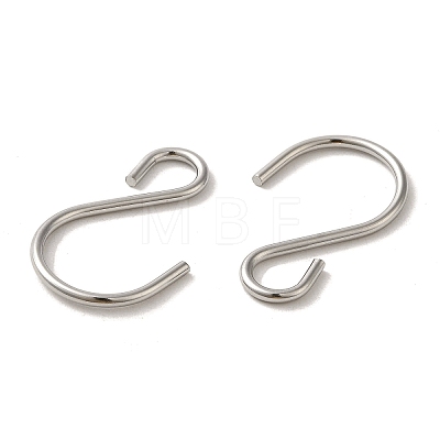 Non-Tarnish 304 Stainless Steel S-Hook Clasp STAS-C085-03D-P-1