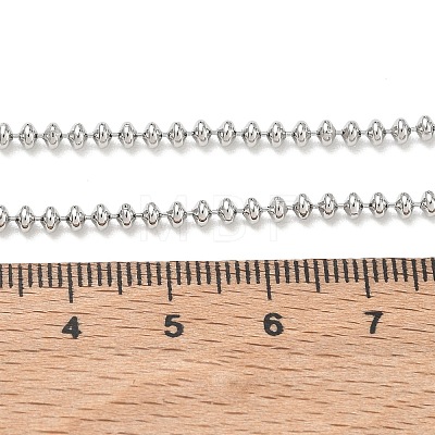 2.5MM Brass Ball Chain Necklaces NJEW-K312-01P-1