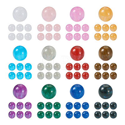 360Pcs 12 Colros Round Imitation Cat Eye Resin Beads OACR-TA0001-12-1