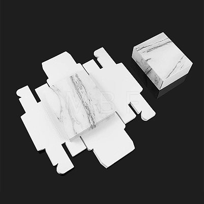 Marble Pattern Paper Drawer Boxes CON-WH0071-06D-1
