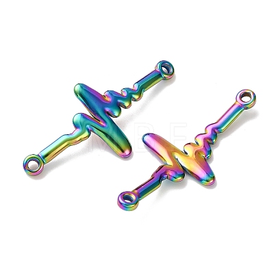 304 Stainless Steel Connector Charms STAS-Q362-07B-M-1