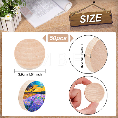 Unfinished Schima Wooden Round Pieces LS-WOOD-WH0027-73-1