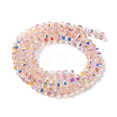 Transparent Electroplate Glass Beads Strands GLAA-Q099-H01-13-1