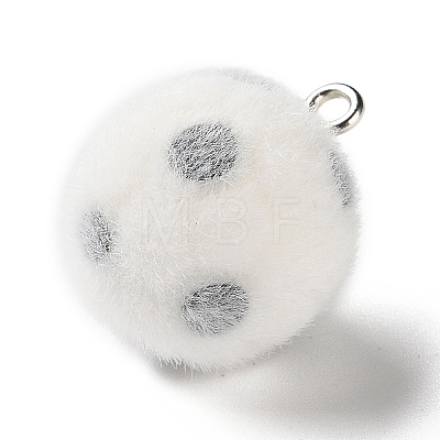 Flocking Opaque Sports Theme Resin Pendants LS-RESI-D017-01C-P-1