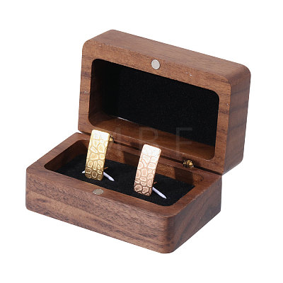 Wooden Jewelry Cufflinks Storage Magnetic Gift Case CON-WH0095-78C-1