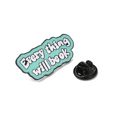 Quote Everything Will Be OK Enamel Pins JEWB-H016-02EB-01-1