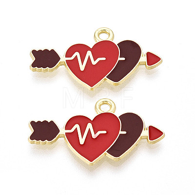 Valentine's Day Alloy Enamel Pendants ENAM-T023-21A-1