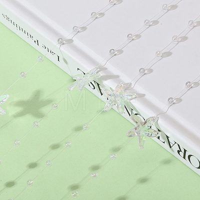 Iridescent Acrylic Starfish Beaded Trim DIY-WH0671-519-1