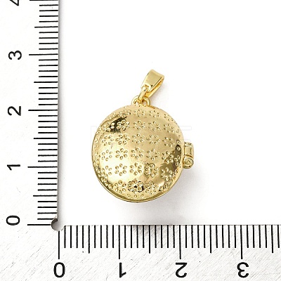 Brass Enamel Locket Pendants KK-F912-05A-G-1