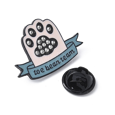 Cute Animal Paw Print with Word Toe Bean Team Enamel Pins JEWB-V002-12B-1