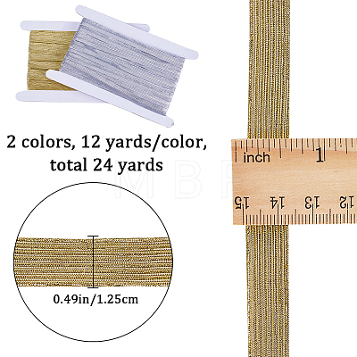 Gorgecraft 24 Yards 2 Colors Flat Nylon Elastic Cord/Band EC-GF0001-35A-1