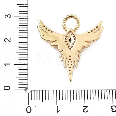 Real 18K Gold Plated Brass Micro Pave Cubic Zirconia Pendants KK-L209-099G-01-1