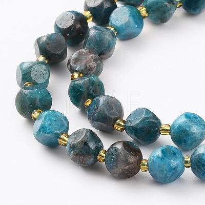 Natural Apatite Beads Strands G-A030-B20-8mm-A-1