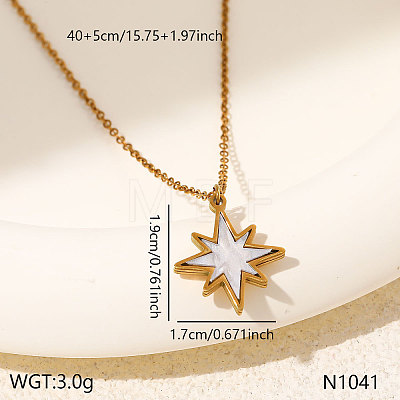 304 Stainless Steel Enamel Pendant Necklaces for Women WGD4D92-01-1