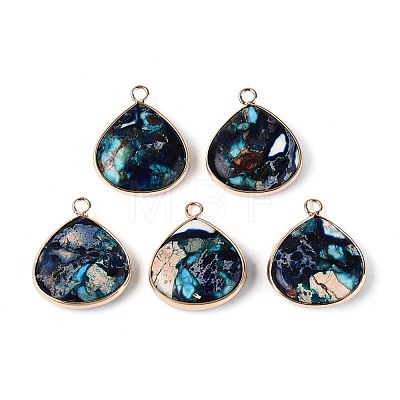 Dyed Natural Imperial Jasper Pendants G-Q601-05G-01-1