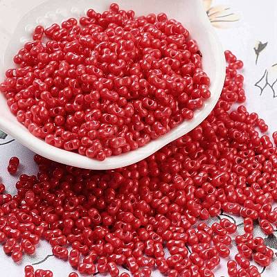 Baking Paint Glass Seed Beads SEED-A033-04S-1