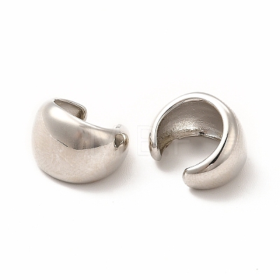 Rack Plating Brass Cuff Earrings for Women EJEW-H091-17P-1