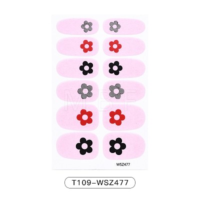 Flower Series Full Cover Nail Decal Stickers MRMJ-T109-WSZ477-1