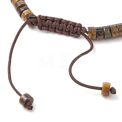 Natural Tiger Eye Braided Bead Bracelets BJEW-JB11114-03-1