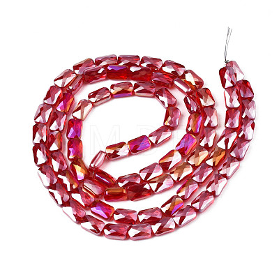 Electroplate Opaque Solid Color Glass Beads Strands EGLA-N002-25-A01-1