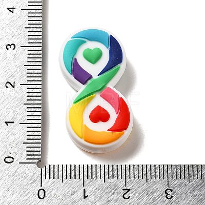 Infantile Autism Theme Silicone Focal Beads SIL-P007-C04-1