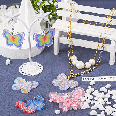  DIY Butterfly Earring Making Kit DIY-TA0005-24-1