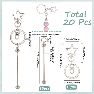 10Pcs Alloy Keychain Clasps KEYC-SC0001-79A-1