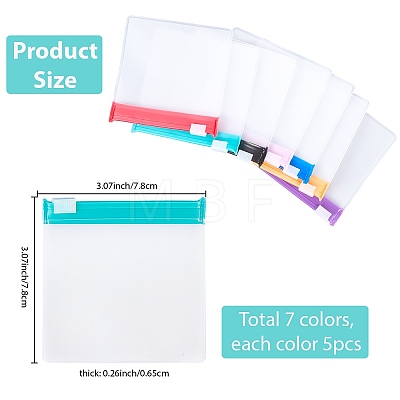 35Pcs 7 Colors EVA Plastic Zip-lock Bags ABAG-SP0001-18A-1