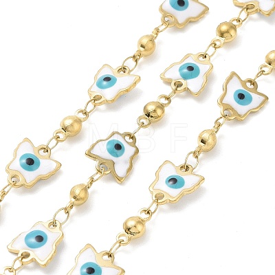 Ion Plating(IP) Enamel Butterfly with Evil Eye Link Chains CHS-G020-01G-02-1