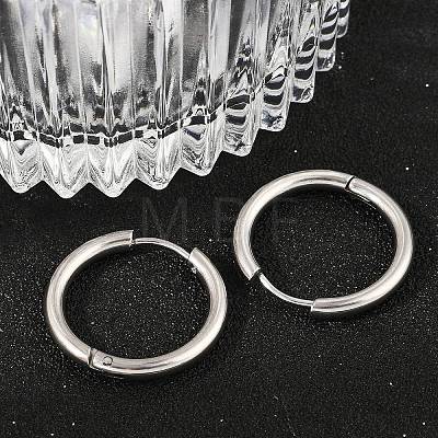 202 Stainless Steel Huggie Hoop Earrings EJEW-F111A-20mm-P01-1