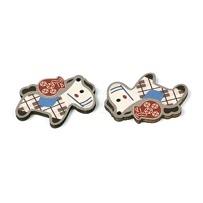 Printed Wooden Pendants WOOD-T033-01D-1