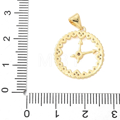 Brass Micro Pave Cubic Zirconia Pendants KK-D357-10A-G-1