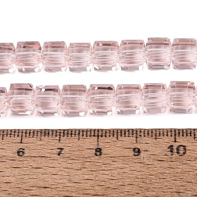 Transparent Glass Beads Strands GLAA-R041-8x8mm-A04-1