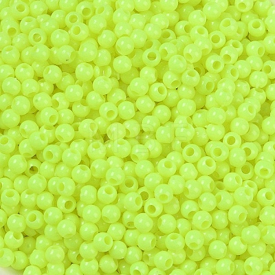 Opaque Acrylic Beads SACR-A007-01B-12-1