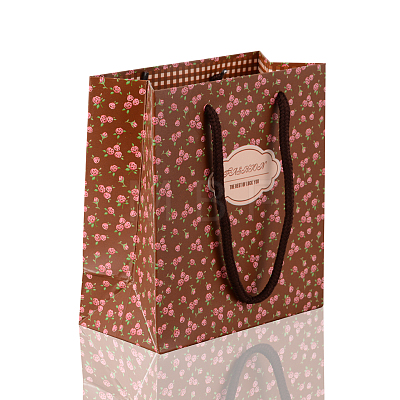 Rectangle Printed Rose Paper Bags CARB-F001-07A-1