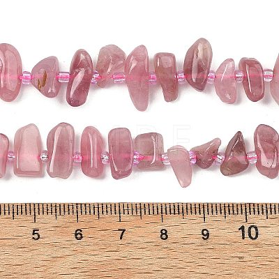 Natural Old Rose Madagascar Rose Quartz Beads Strands G-F821-A02-01-1