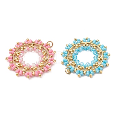 Seed Beads & Glass Beaded Pendants PALLOY-MZ01295-1