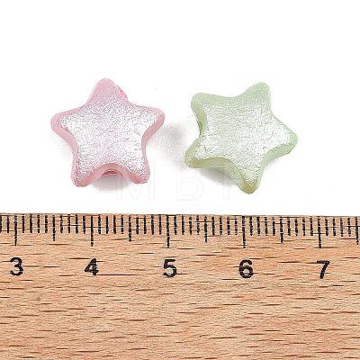 Textured Opaque ABS Imitation Pearl Beads MACR-K361-13-1