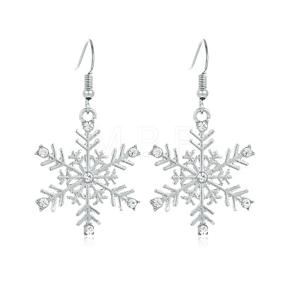 Snowflake Alloy Dangle Earrings FS-WGD9918-05-1