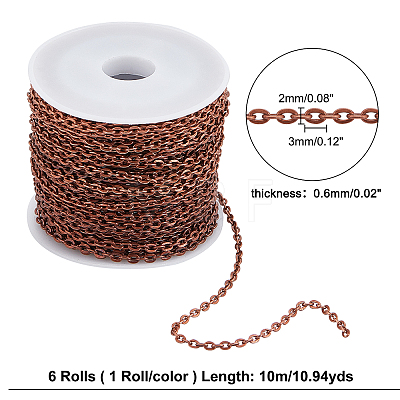 6Colors Iron Cable Chains CH-AR0001-01-1