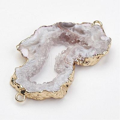 Natural Geode Agate Links connectors G-G950-05G-1