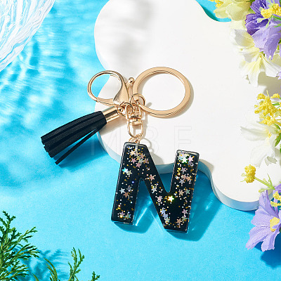 1Pc Resin Letter Keychains KEYC-TADJ0001-09N-1
