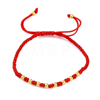 Polyester Cord Braided Bead Bracelets for Women BJEW-L698-03G-02-1