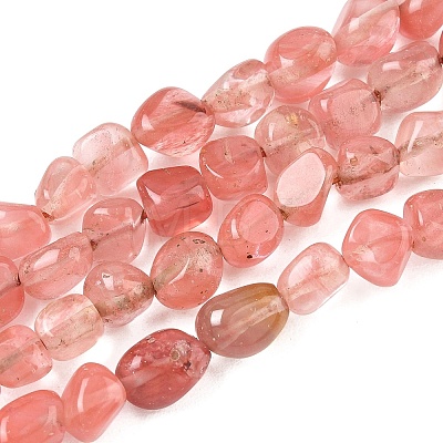 Cherry Quartz Glass Beads Strands GG-CBA9392-26-1